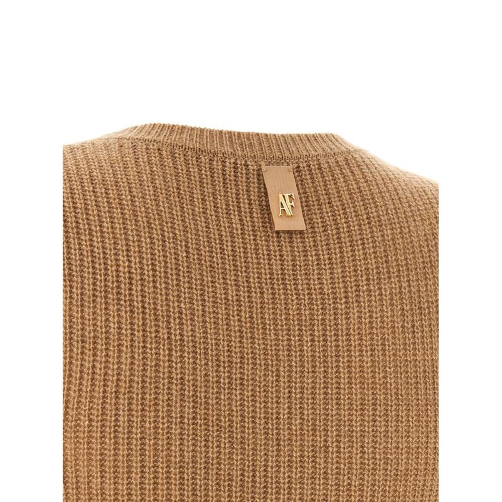 Alberta Ferretti Brown Cashmere Midi Women's Dress - Picture 4 of 4